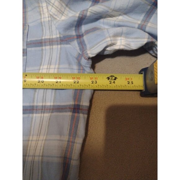 NEW NWT Men's Saddlebred Comfort Flex Classic Fit Button Shirt Blue Plaid Medium - Picture 10 of 11